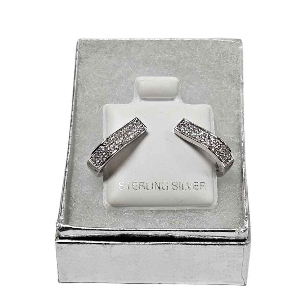 Ladies 925 ZC Silver hoop Earriungs